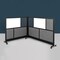 Luxor Workflow Modular Wall Bundle with 2 Walls Hinge and Casters, 70'' x 48'' and 53'' x 48'', Black MW-FWCGHCB4 - alternate 3